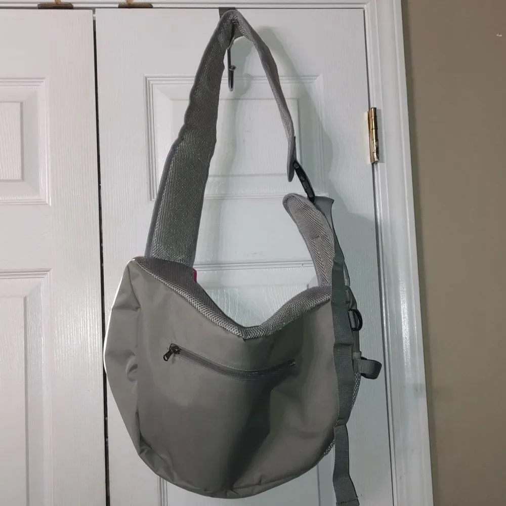 Pawaboo Pet Dog Sling Carrier, Hand Free Drawstring Dog Papoose Sz Medium